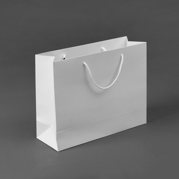 무지 가로형 쇼핑백(화이트) (24x17cm)