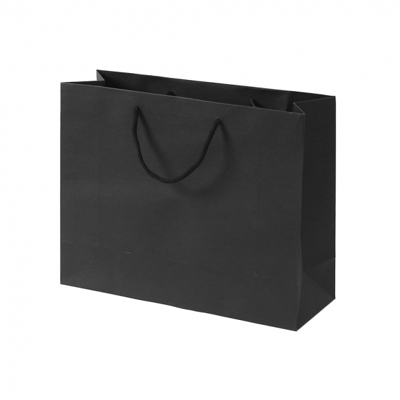 무지 가로형 쇼핑백(블랙) (43x32cm)