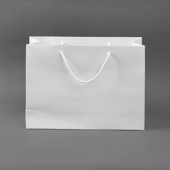 무지 가로형 쇼핑백(화이트) (28x20cm)