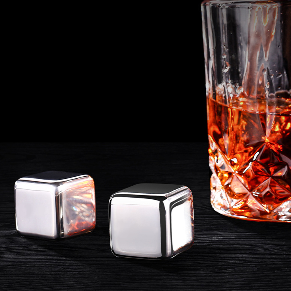 Oce 녹지 않는 가짜 얼음 큐브 4p 언더락 하이볼 아이스팩 위스키 큐브