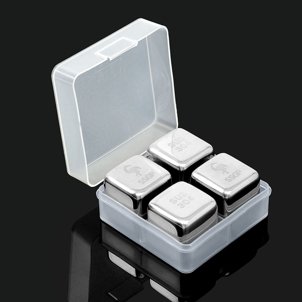 Oce 녹지 않는 가짜 얼음 큐브 4p 언더락 하이볼 아이스팩 온더락 아이스