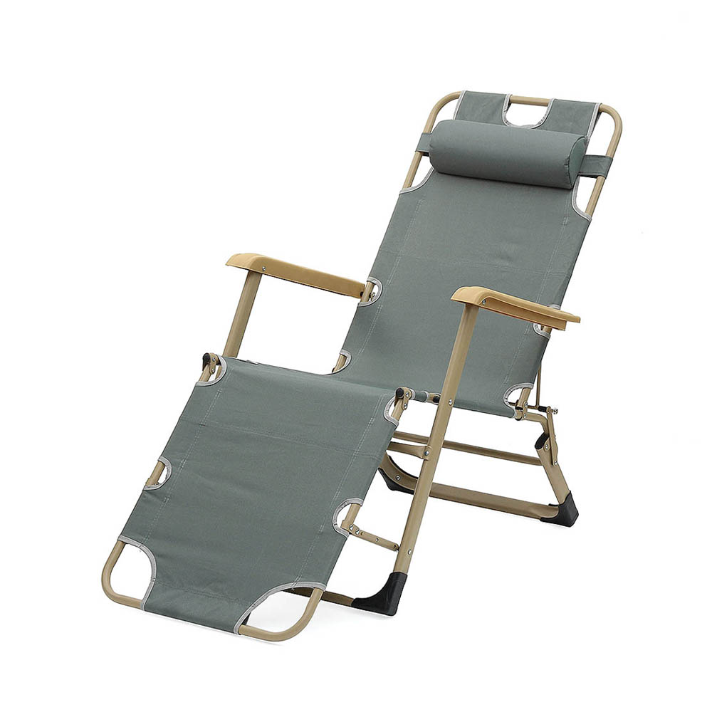 socean 베개달린 간이 침대 이동 야외 발받침 눕는 의자 캠핑 리클라이너 접이식 다리 풋체어 릴렉스 체어