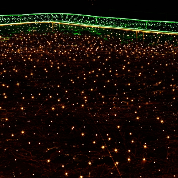 [은하수] 100구 녹색선 LED 웜색 지니전구(10M) (전원잭포함) (연결가능) (150cm∼500cm트리용)
