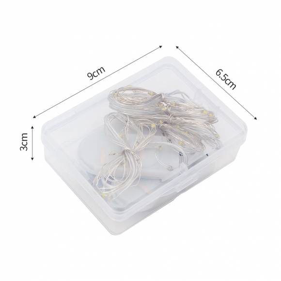 [은하수] 10구 LED 드럼 와이어 전구 5p세트(1m) (웜색) (버튼건전지타입)