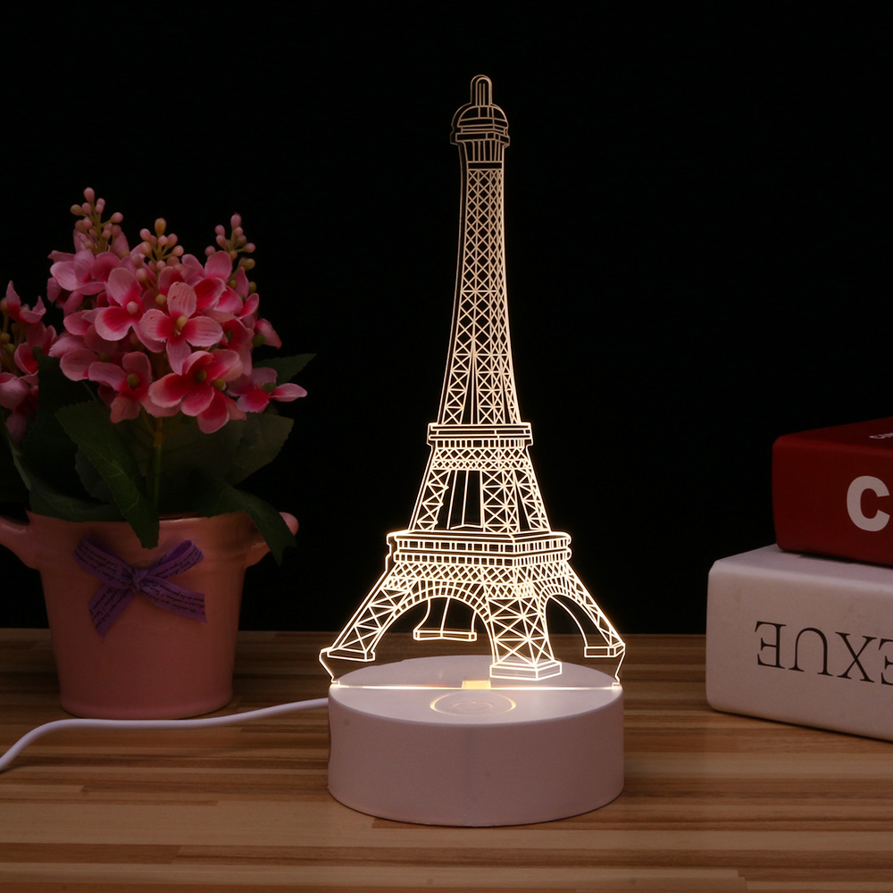 Oce LED 인테리어 스탠드 에펠탑 모형 조명 유선LED 취침탁상램프 테이블장식등