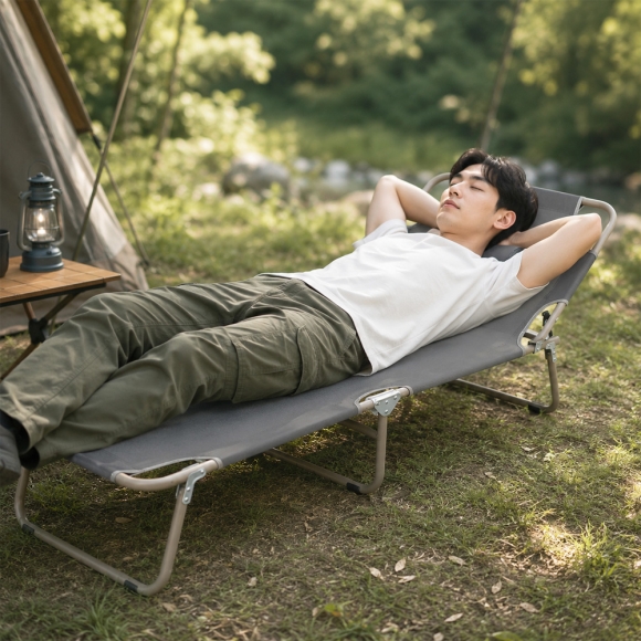 각도조절 접이식 야전침대(그레이)