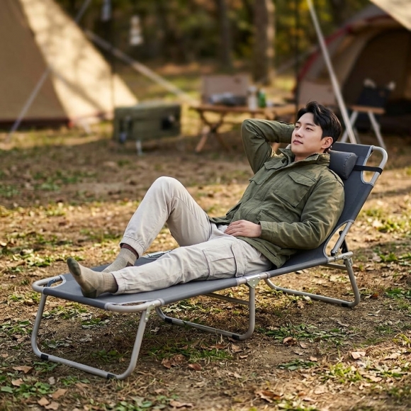 각도조절 접이식 야전침대(그레이)