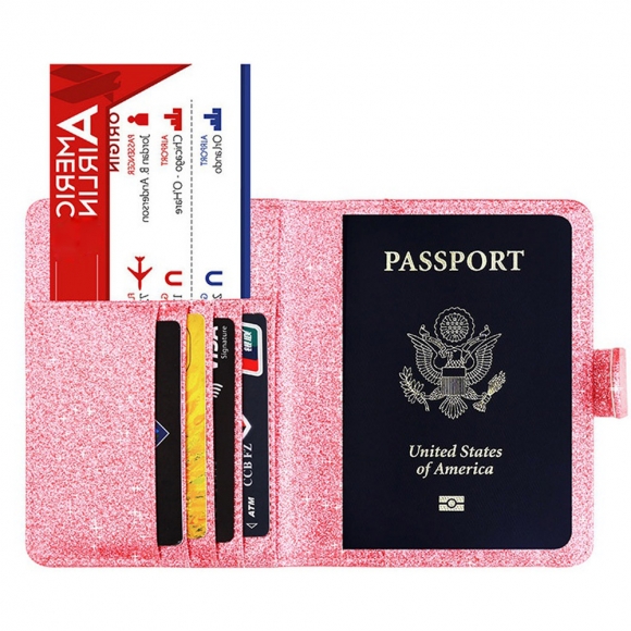 여행콜 글리터 여권케이스(핑크)
