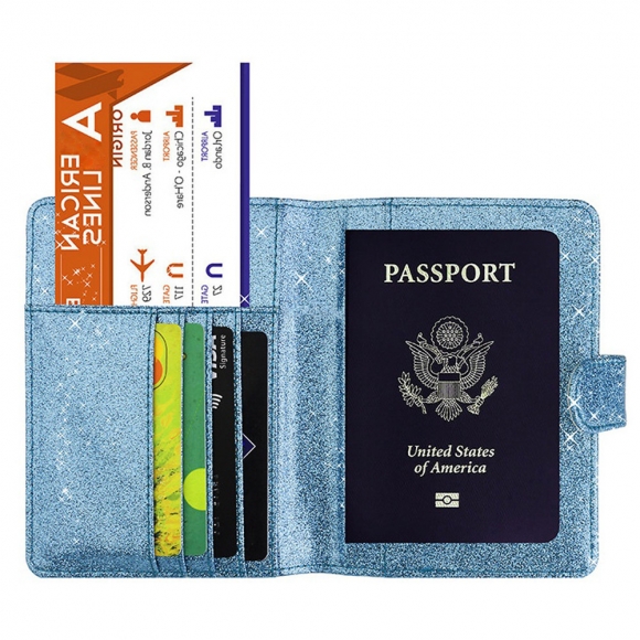 여행콜 글리터 여권케이스(스카이)