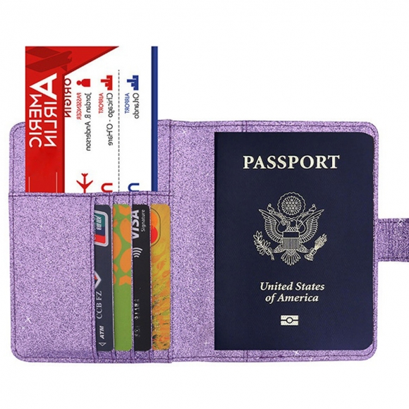 여행콜 글리터 여권케이스(퍼플)