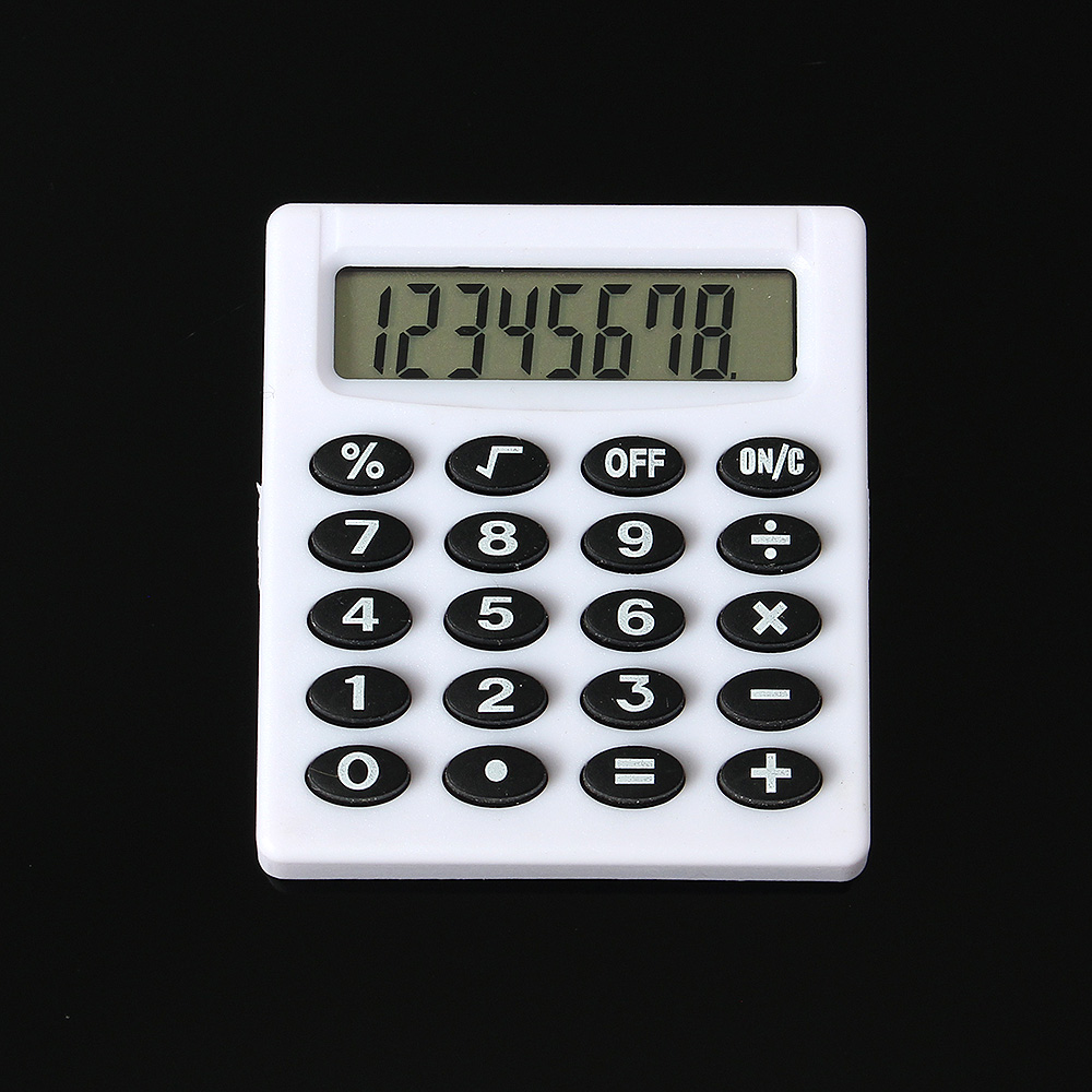 Oce 컬러 절전 전자 수학 계산기 화이트 사무용 계산기 미니 전자계산기 학생 일반계산기