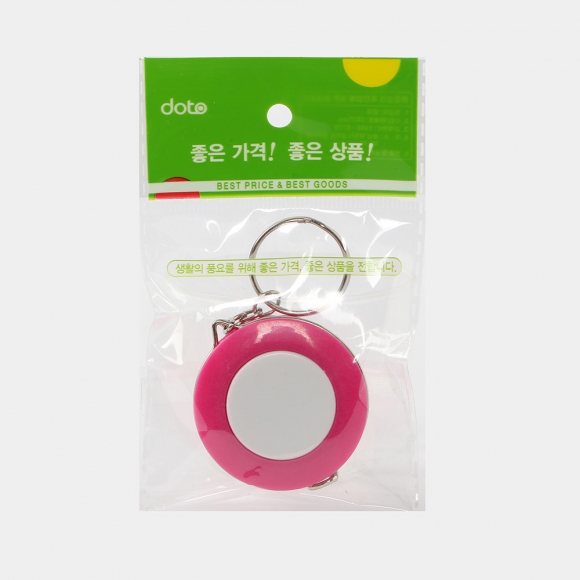 동그미 열쇠고리 미니줄자(1.5M) (핑크)