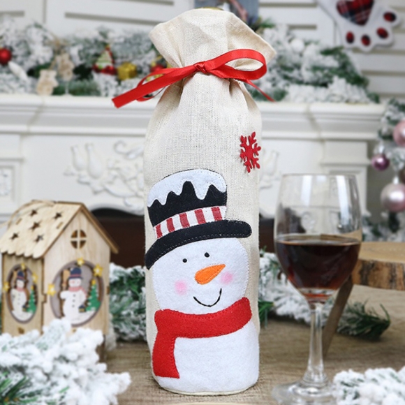 크리스마스 와인 커버(눈사람)