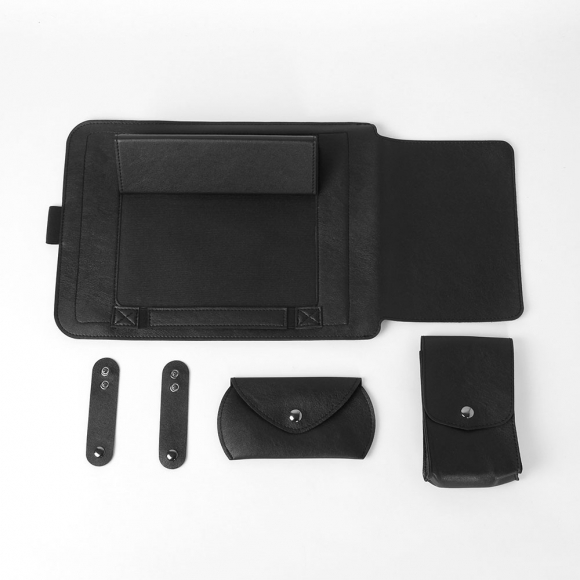 가죽 노트북 케이스 세트(22.5cmx31cm) (블랙)