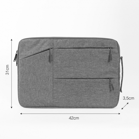 손잡이 노트북 파우치(그레이) (42x31cm)
