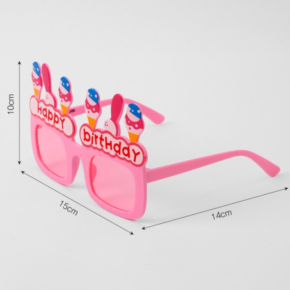 아이스크림 생일 파티 안경(핑크)