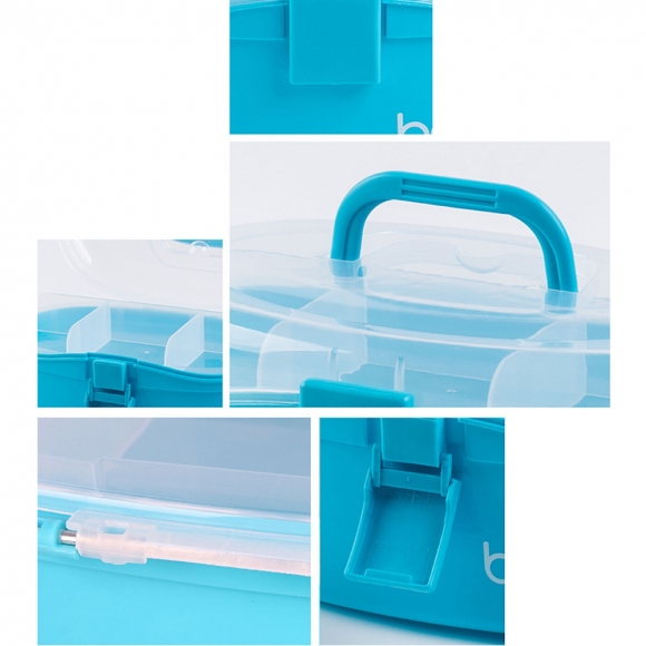 투투 플라스틱 수납 정리함(블루) (30cm)
