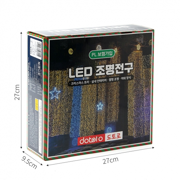 [은하수] 1000구 녹색선 LED  웜색 지니전구(100M) (전원잭포함)