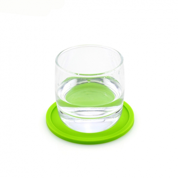 모스 4p 실리콘 원형 컵받침 세트(그린)