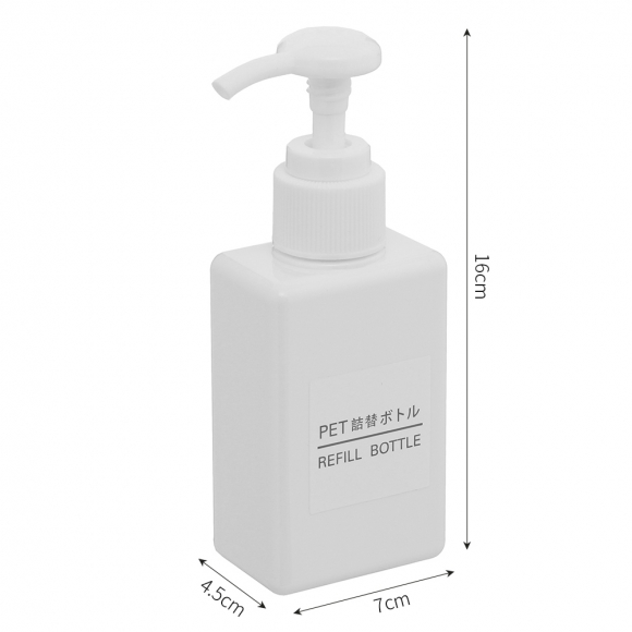 욕실 디스펜서 사각 리필용기(300ml) (화이트)