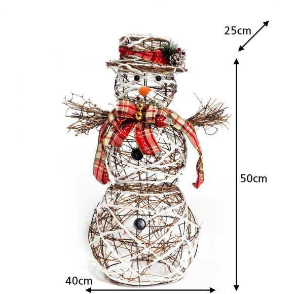 50cm 컨츄리 넝쿨 눈사람