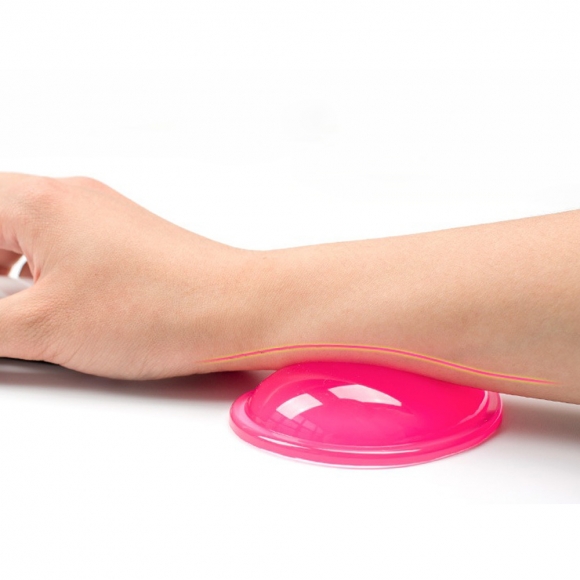투명 실리콘 손목쿠션(11cmx7cm) (핑크)