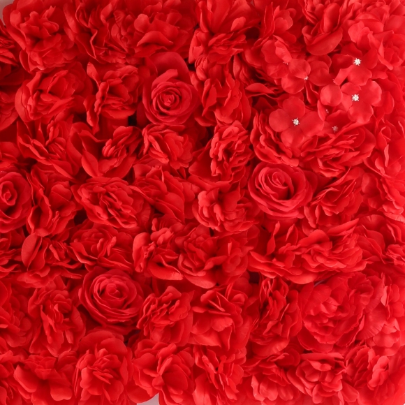 플라워월 조화 꽃벽(레드) (60x40cm)