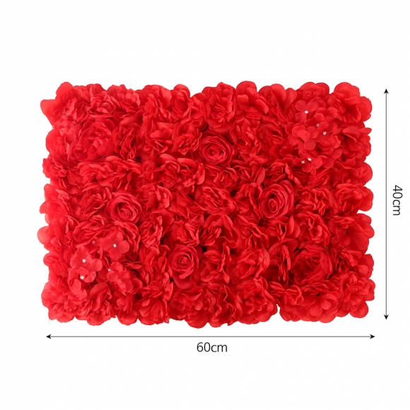 플라워월 조화 꽃벽(레드) (60x40cm)