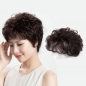 [언니네 가발] 인모 탑커버 웨이브 정수리가발(다크브라운)