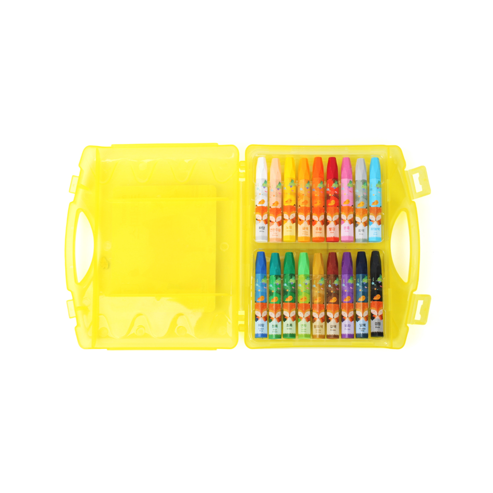 Oce 어린인 18색 크레파스 옐로우 선명한 크레파스 그림 색연필 색칠하기 놀이