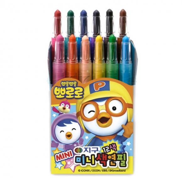 12색 뽀로로 샤프식 미니 색연필