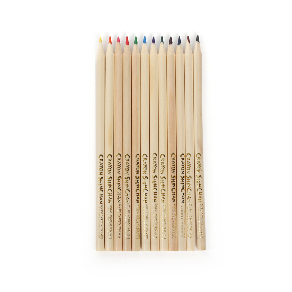 짱구 캐릭터 12세 깍아쓰는 색연필 크래파스 나무 색연필 그림 펜슬