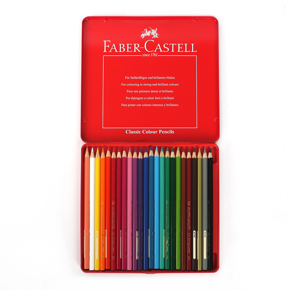 잘지워지는 24색 수채 색연필 틴케이스 색칠하기 놀이 독일 선명한 색연필 칼라 연필