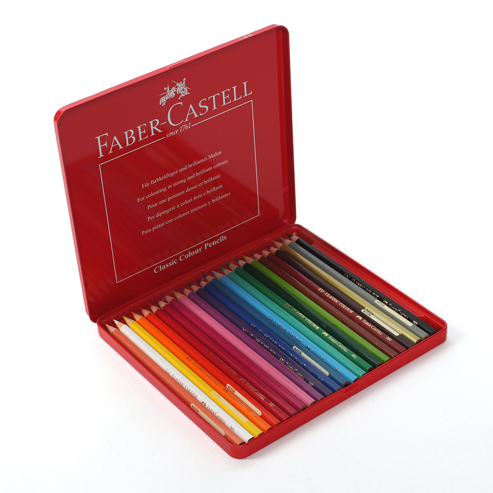 잘지워지는 24색 수채 색연필 틴케이스 색칠하기 놀이 독일 선명한 색연필 칼라 연필