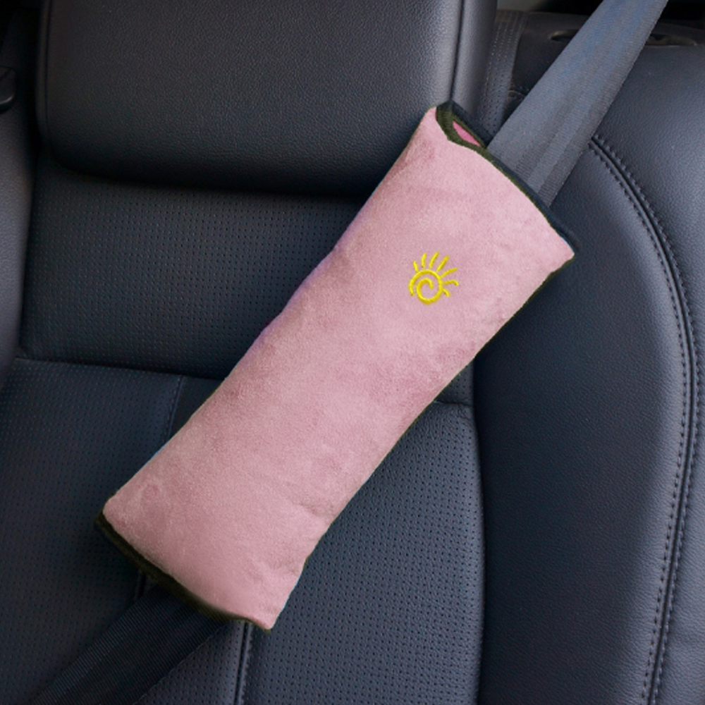 Oce 분리 세탁 안전벨트 베개 푹신 쿠션 핑크 차량용 목베개 유아동 배게 카 필로우