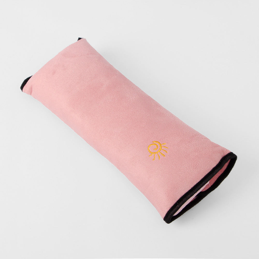 Oce 분리 세탁 안전벨트 베개 푹신 쿠션 핑크 차량용 목베개 유아동 배게 카 필로우