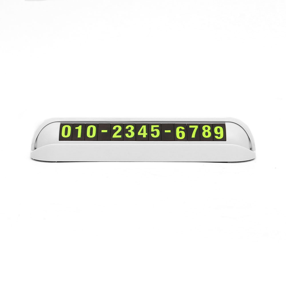 Oce 자석 숫자 야광 차 전화번호판 화이트 형광 주차번호판 부재중 전화번호판 핸드폰 휴대폰 번호판