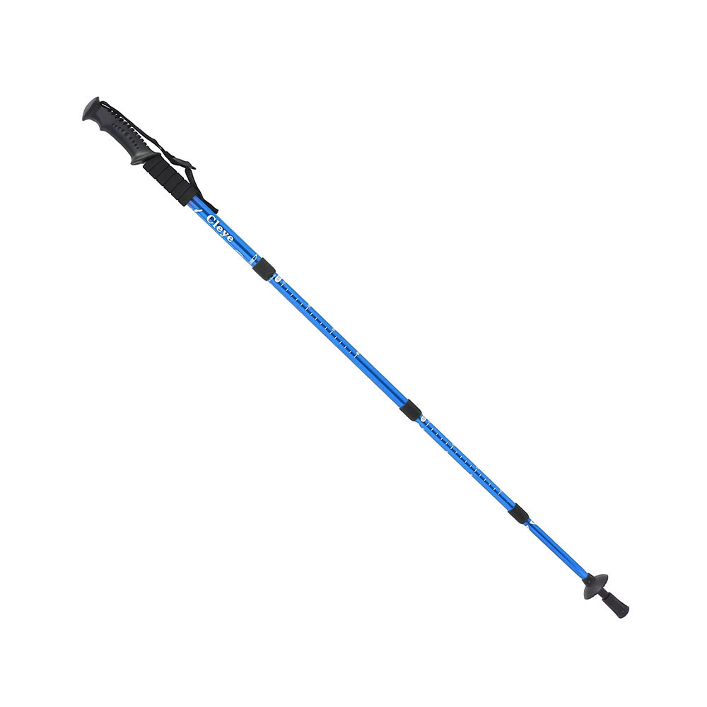 Oce 접이식 경량 등산 지팡이 블루 스틸 막대 스포츠 등산스틱 산책 폴데