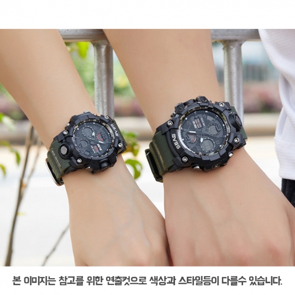 크랙 남성용 방수 전자 손목 시계 S-800E(레드)