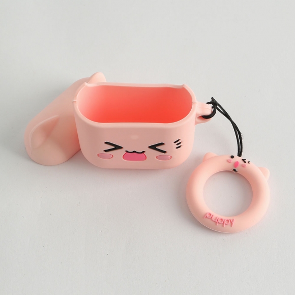 고양이 에어팟 실리콘 케이스(핑크)