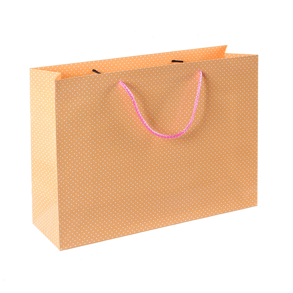 Oce 땡땡이 종이 쇼핑백 1p 37.5x27.5 손잡이 쇼퍼백 포장 가방 가로 봉투 봉지
