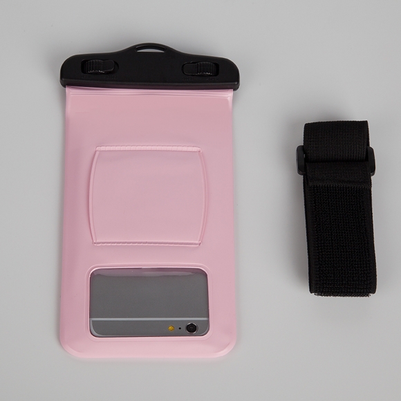 암밴드+넥스트랩 스마트폰 방수팩(핑크)
