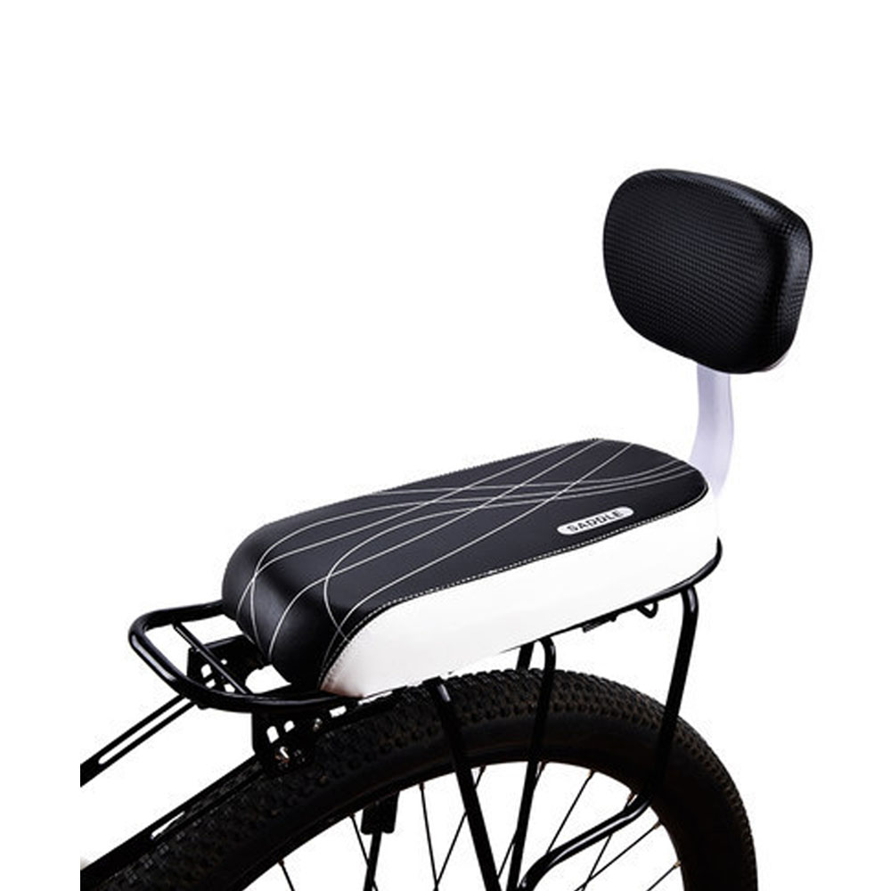 Oce 등받이 일체 자전거 짐받이 안장-블랙 등바지 달린 자전거 뒷좌석 바이크 짐바지