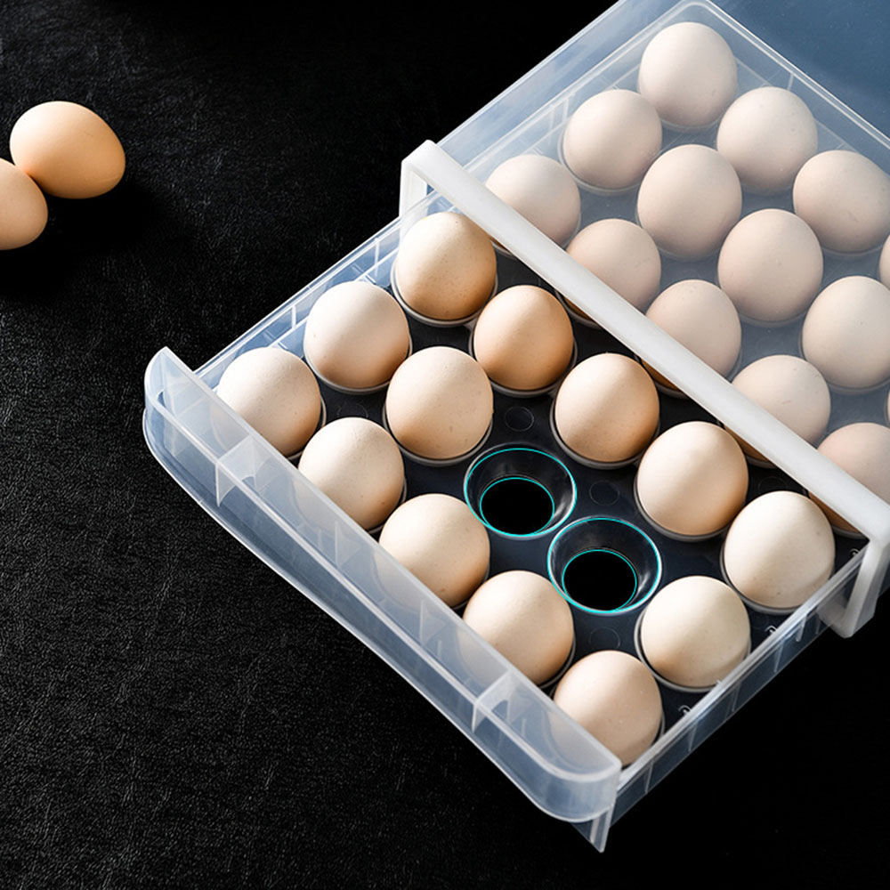 냉장고 계란 보관함 달걀판 서랍장 30구 투명 달걀 보관 용기 상자 에그트레이 달걀 보관통