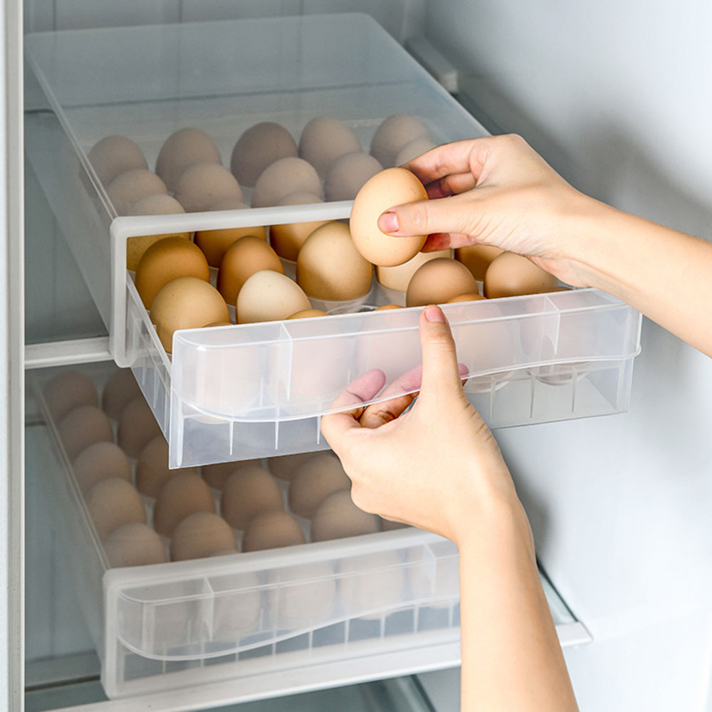 냉장고 계란 보관함 달걀판 서랍장 30구 투명 달걀 보관 용기 상자 에그트레이 달걀 보관통