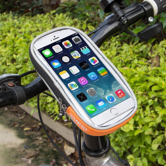 자전거 스마트폰 가방(오렌지) (소)
