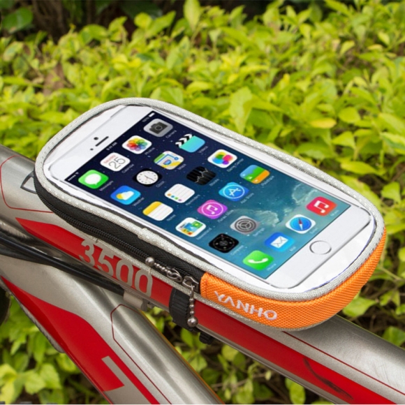 자전거 스마트폰 가방(18x10cm) (오렌지)