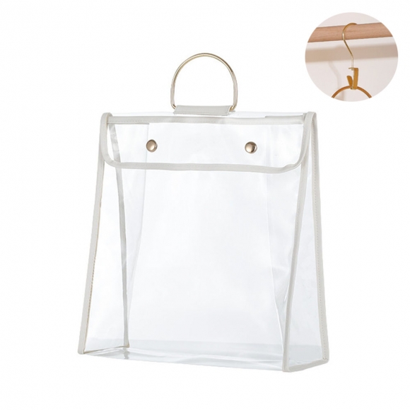 투명 핸드백 보관 가방(37cm) (화이트)