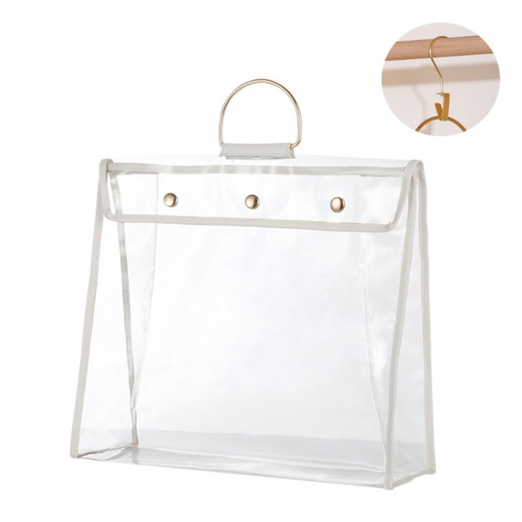투명 핸드백 보관 가방(44cm) (화이트)