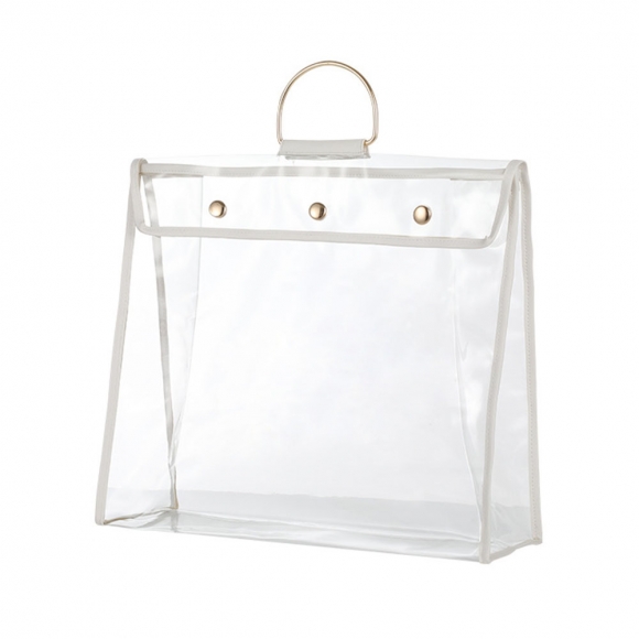 투명 핸드백 보관 가방(44cm) (화이트)